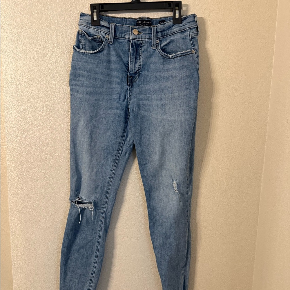 Lucky Brand Light Blue Ripped Skinny Jeans